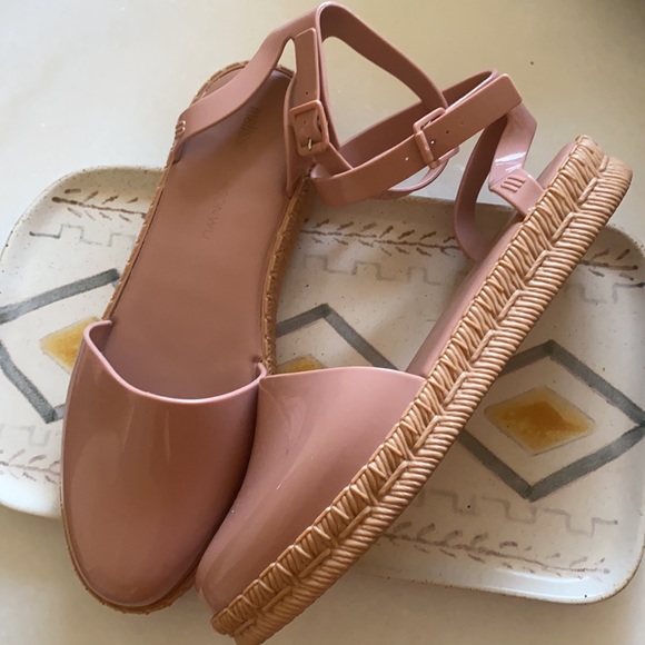 ❤️... Melissa x Jason Wu Pink Espadrille flat  Sandal - Picture 3 of 9